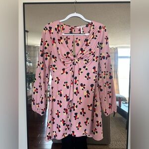 BCBGeneration Pink and Black Floral Top